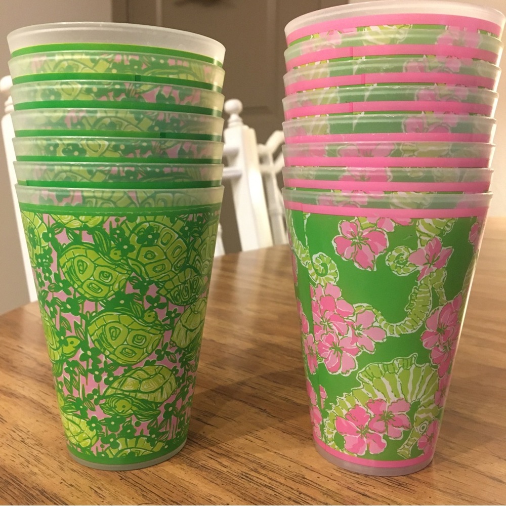 Set of 15 Lilly Pulitzer cups